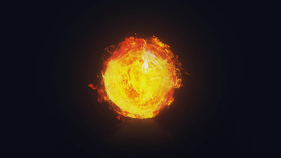 огнени топки, Окото на Саурон, Саурон, огън, HD тапет HD wallpaper