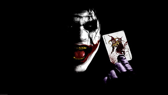 Lo sfondo digitale Joker, Joker, nero, film, DC Comics, carte da gioco, Sfondo HD HD wallpaper