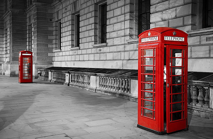 röd telefonbås, London, symbol, bås, röd, foto, fotograf, telefon, Jamie Frith, HD tapet