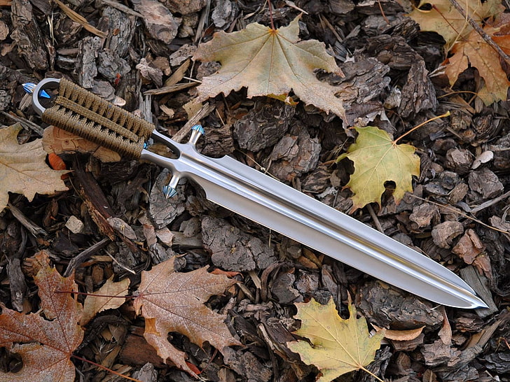brown and gray sword, knife, edged weapons, for throwing, HD wallpaper