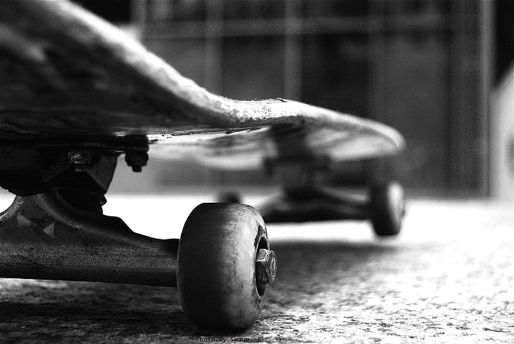 skateboard hitam, skateboard, roda, tanah, permainan papan, Wallpaper HD
