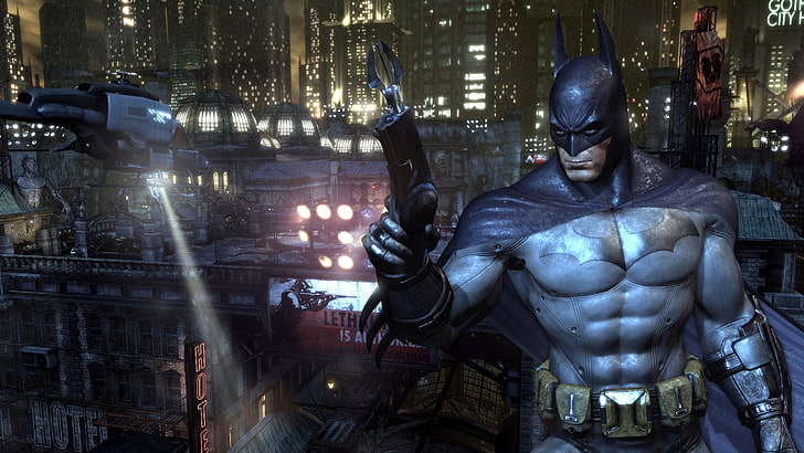ภาพประกอบ Batman 3D, Batman, Batman: Arkham City, วิดีโอเกม, วอลล์เปเปอร์ HD