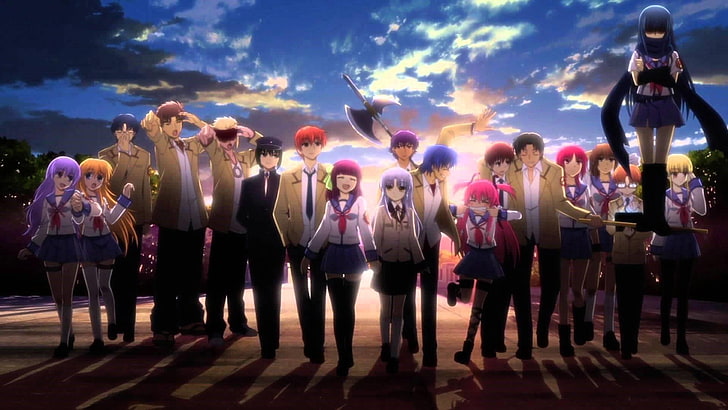 teman, sekolah, siswa, anime, Wallpaper HD