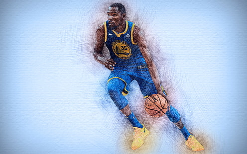  Basketball, Kevin Durant, Golden State Warriors, NBA, HD wallpaper HD wallpaper