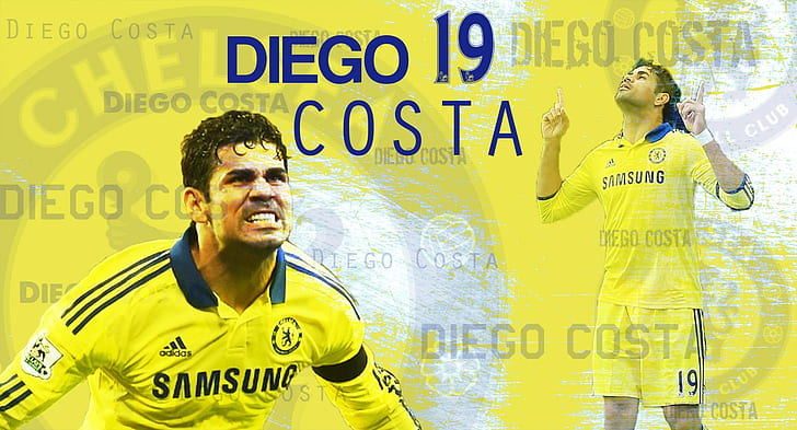 Chelsea FC, piłka nożna, mężczyźni, Diego Costa, Tapety HD