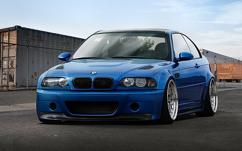 BMW, e46, BMW M3, BMW E46, carros azuis, HD papel de parede HD wallpaper