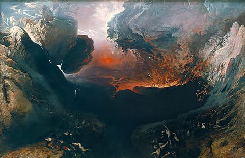 Джон Мартин, классическое искусство, живопись, классическое искусство, Страшный суд, Великий день гнева Его, HD обои HD wallpaper