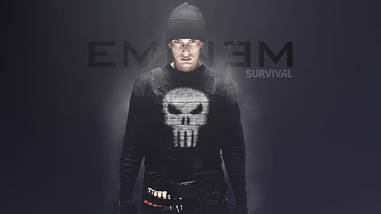 Eminem Slim Shady Punisher HD, música, punisher, eminem, magro, sombrio, HD papel de parede HD wallpaper