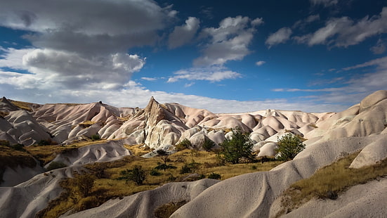 Zemi Valley, Cappadocia, Turki, langit biru, pemandangan indah, pegunungan putih dan hijau, Zemi, Valley, Cappadocia, Turki, Biru, Langit, Indah, Pemandangan, Wallpaper HD HD wallpaper
