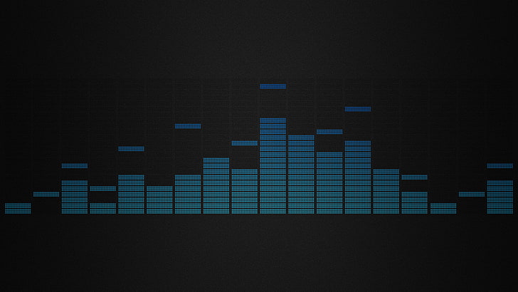 blue equalizer bars screenshot, minimalism, texture, neon, equalizer, the volume, HD wallpaper