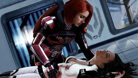 Mass Effect, Mass Effect 3, Коммандер Шепард, Миранда Лоусон, HD обои HD wallpaper