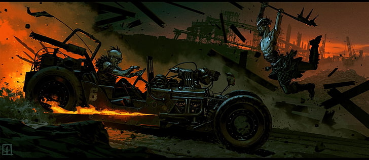 grafika, Mad Max: Fury Road, Mad Max, apocalyptic, Tapety HD