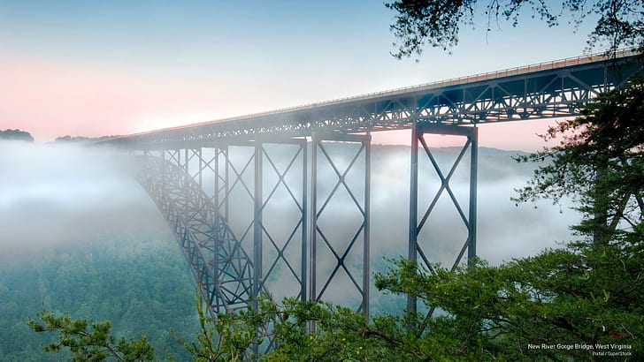 جسر نيو ريفر جورج ، فيرجينيا الغربية ، الهندسة المعمارية، خلفية HD