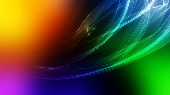 warna-warni, cahaya, multicolor, seni abstrak, cahaya, grafis, cerah, Wallpaper HD HD wallpaper