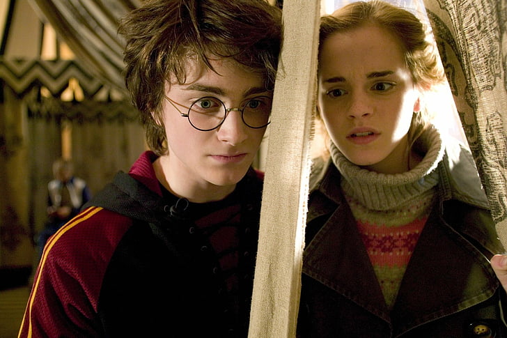 Harry Potter, Harry Potter e il calice di fuoco, Daniel Radcliffe, Emma Watson, Hermione Granger, Sfondo HD