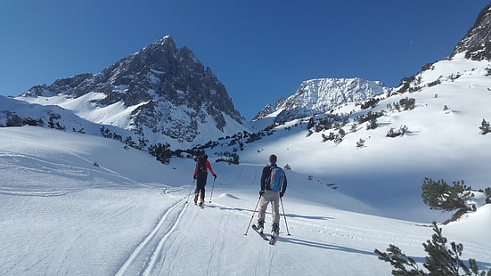 Спорт, Лыжи, Альпинизм, Гора, Альпинизм, Снег, Зима, HD обои HD wallpaper