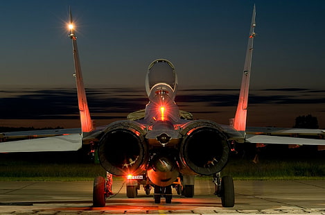 avión, caza, jet, mig, mig 29, militar, avión, ruso, Fondo de pantalla HD HD wallpaper