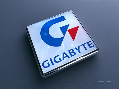 Gigabyte logo, gigabyte, logotype, symbol, HD wallpaper HD wallpaper