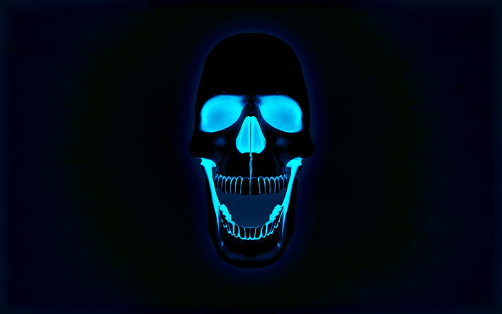 Fantasy, Skull, Skeletons, Dark Background, Scary, led skull illustration, fantasy, skull, skeletons, dark background, scary, HD wallpaper