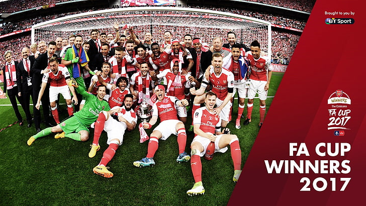 Arsenal Club FA CUP WINNERS 2017 Wallpaper, HD wallpaper