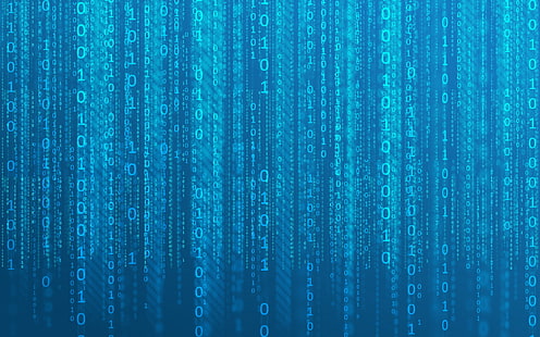 Die Matrix Code Wallpaper, blau, Hintergrund, Figuren, Wirkung, Matrix, HD-Hintergrundbild HD wallpaper