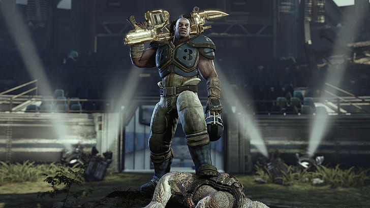 Gears of War Cole Train HD, мужской игровой персонаж, видеоигры, война, поезд, шестерни, Коул, HD обои