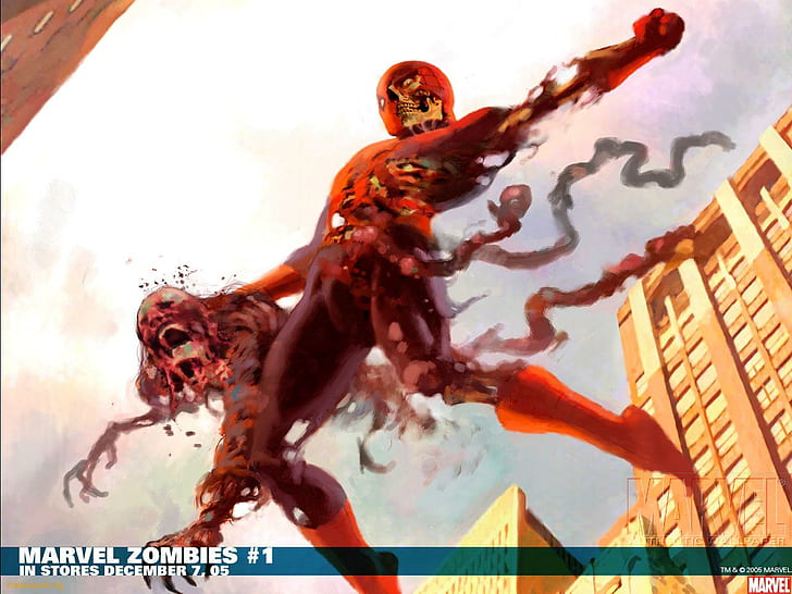 Marvel HD, spiderman marvel zombies, comics, marvel, HD wallpaper