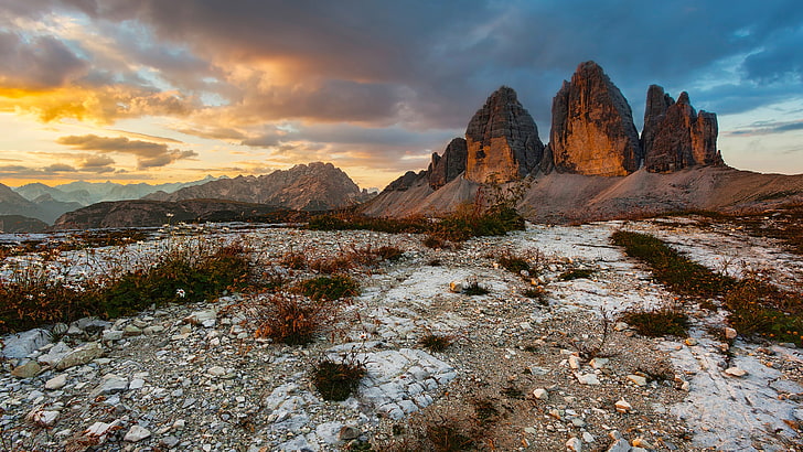 ภูเขา Dolomites (ภูเขา) ธรรมชาติภูมิทัศน์, วอลล์เปเปอร์ HD