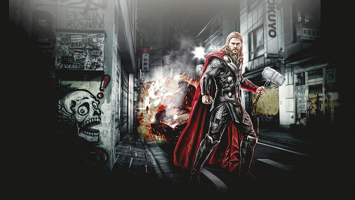pahlawan super, Thor, Wallpaper HD