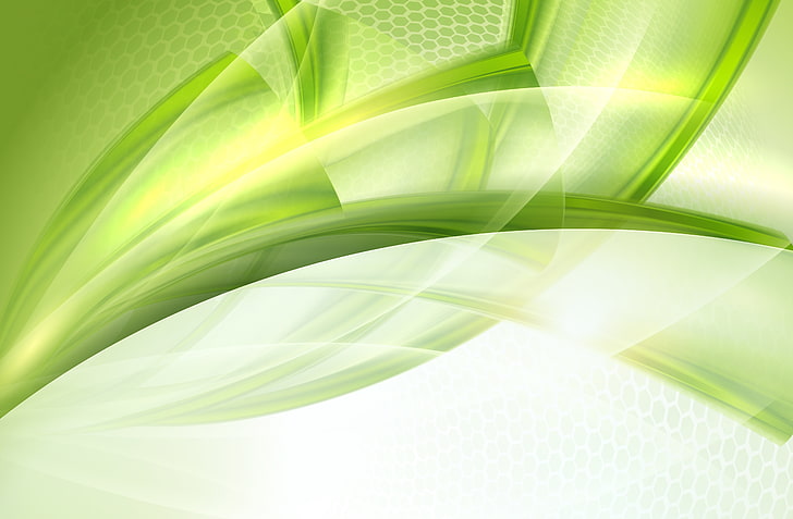зелен и бял цифров тапет, линия, шарка, зелена абстракция, HD тапет