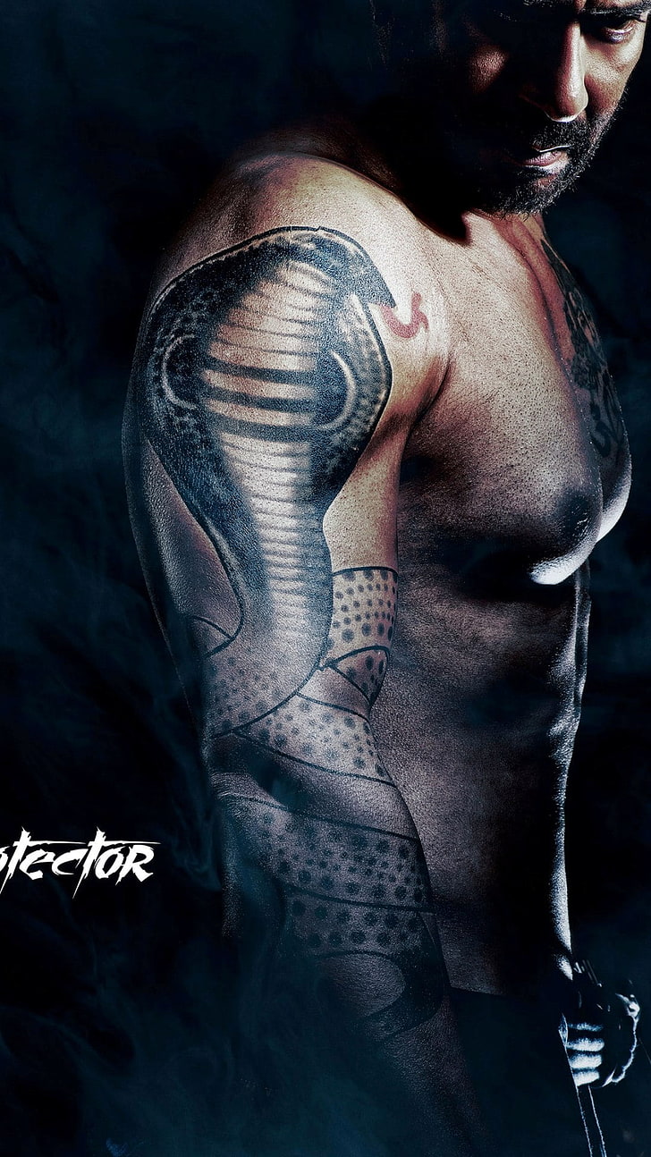 Ajay Devgn As Shivaay, tatuagem de ombro de cobra preta, Filmes, Filmes de Bollywood, Bollywood, 2015, Ajay Devgan, HD papel de parede, papel de parede de celular