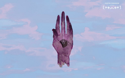 иллюстрация пурпурной руки, Портер Робинсон, рисунок, цифровое искусство, HD обои HD wallpaper