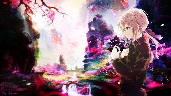 Violet Evergarden, anime, anime girls, picture-in-picture, HD wallpaper