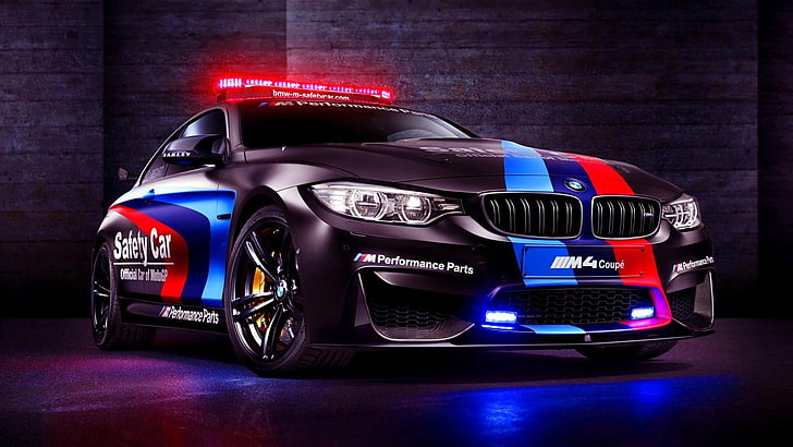 BMW M4 쿠페 경찰, 자동차, HD 배경 화면
