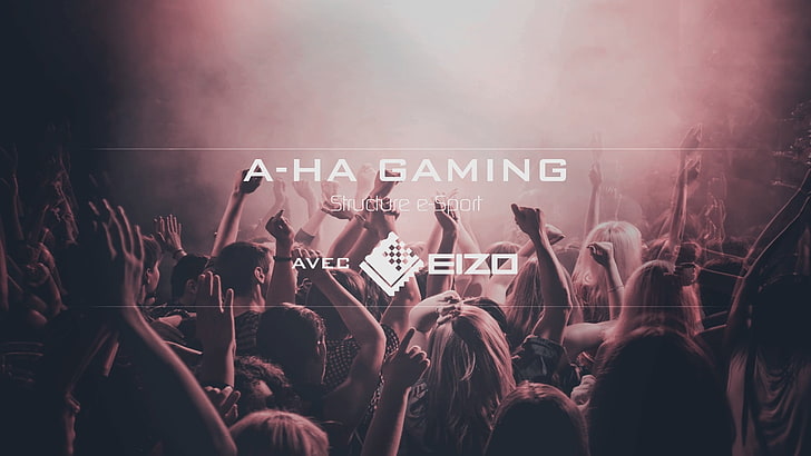 A-Ha Gaming, logo, people, HD wallpaper