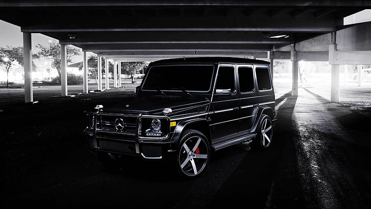 schwarzer Mercedes-Benz SUV, Mercedes-Benz, gelandewagen, Auto, HD-Hintergrundbild