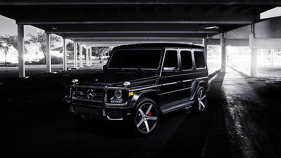 siyah Mercedes-Benz SUV, Mercedes-Benz, gelandewagen, araba, HD masaüstü duvar kağıdı HD wallpaper