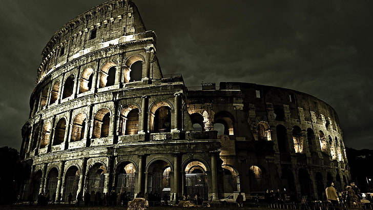 Colosseum, Rome, architecture, HD wallpaper