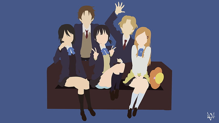Kokoro Connect, Inaba Himeko, Kiriyama Yui, Nagase Iori, Yaegashi Taichi, Aoki Yoshifumi, Sfondo HD