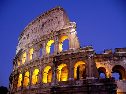 Colosseum in Rome, italia, italia, Colosseo, Roma, Italia, Colosseum, Rome, roman, italy, unesco, world  heritage, europe, night, coliseum, amphitheater, rome - Italy, stadium, architecture, famous Place, history, old Ruin, ancient, arch, archaeology, monument, empire, the Past, old, roman Forum, travel Destinations, sky, ruined, HD wallpaper HD wallpaper