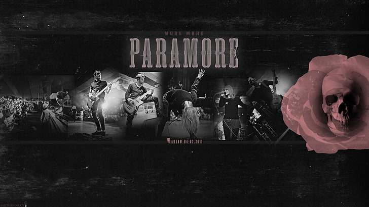 Paramore wall decor, paramore, band, concert, action, skull, HD wallpaper