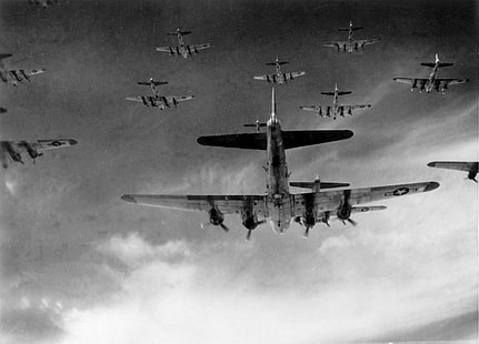 war, World War II, Boeing B-17 Flying Fortress, HD wallpaper HD wallpaper