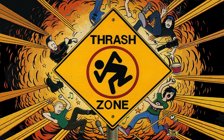ثراش زون ، شعار منطقة القمامة ، موسيقى ، فرقة موسيقية ، أمريكي ، هيفي ميتال ، ألبوم موسيقي ، كروس ثراش، خلفية HD