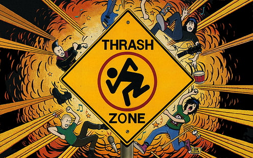 Thrash Zone, logo Trash Zone, muzyka, zespół muzyczny, amerykański, heavy metal, album muzyczny, thrash crossover, Tapety HD HD wallpaper
