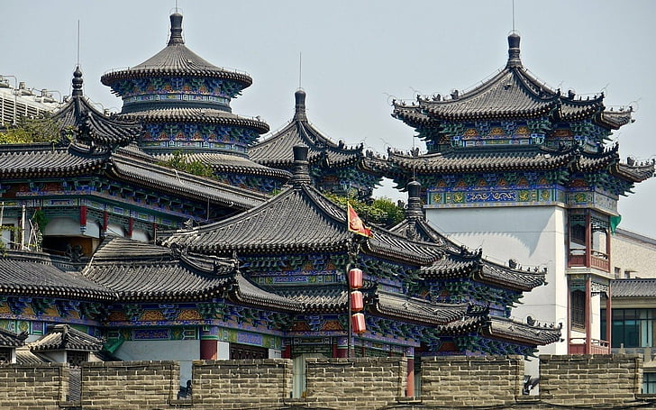 Tempel, tempel, Peking, Kina, HD tapet