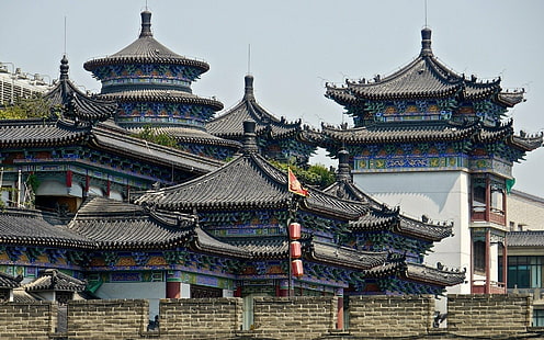 Храмове, Храм, Пекин, Китай, HD тапет HD wallpaper