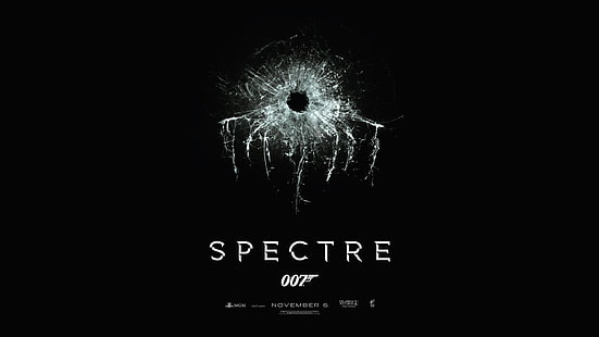 Espectro 007, película, póster, fondo negro, espectro 007, película, póster, fondo negro, Fondo de pantalla HD HD wallpaper