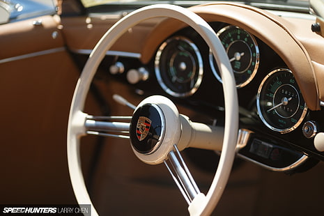 Porsche Classic Car Classic Interior Steering Wheel HD, cars, car, classic, porsche, wheel, interior, steering, HD wallpaper HD wallpaper
