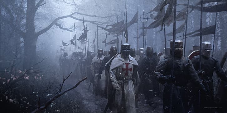 medieval, knight, crusaders, HD wallpaper