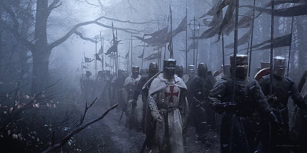  medieval, knight, crusaders, HD wallpaper HD wallpaper